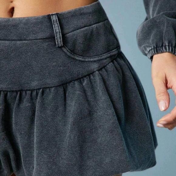 Mineral Wash Mini Bubble Safety Shorts Skort - Picture 4 of 4